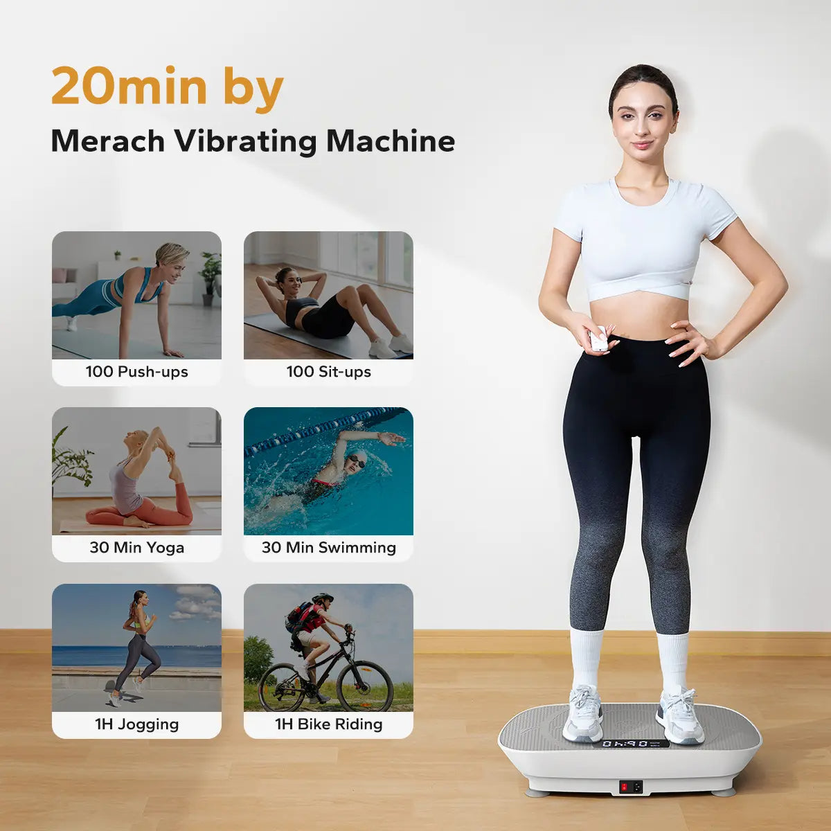 Vibration Plate Exercise Machine Max User Weight 181KGS
